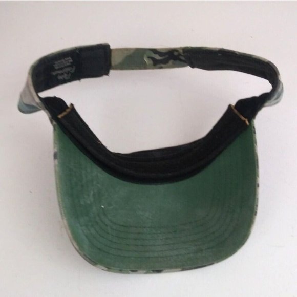 Flying Fisherman Camo With Embroidered Walleye Fish Adjustable Visor Cap - Picture 6 of 7